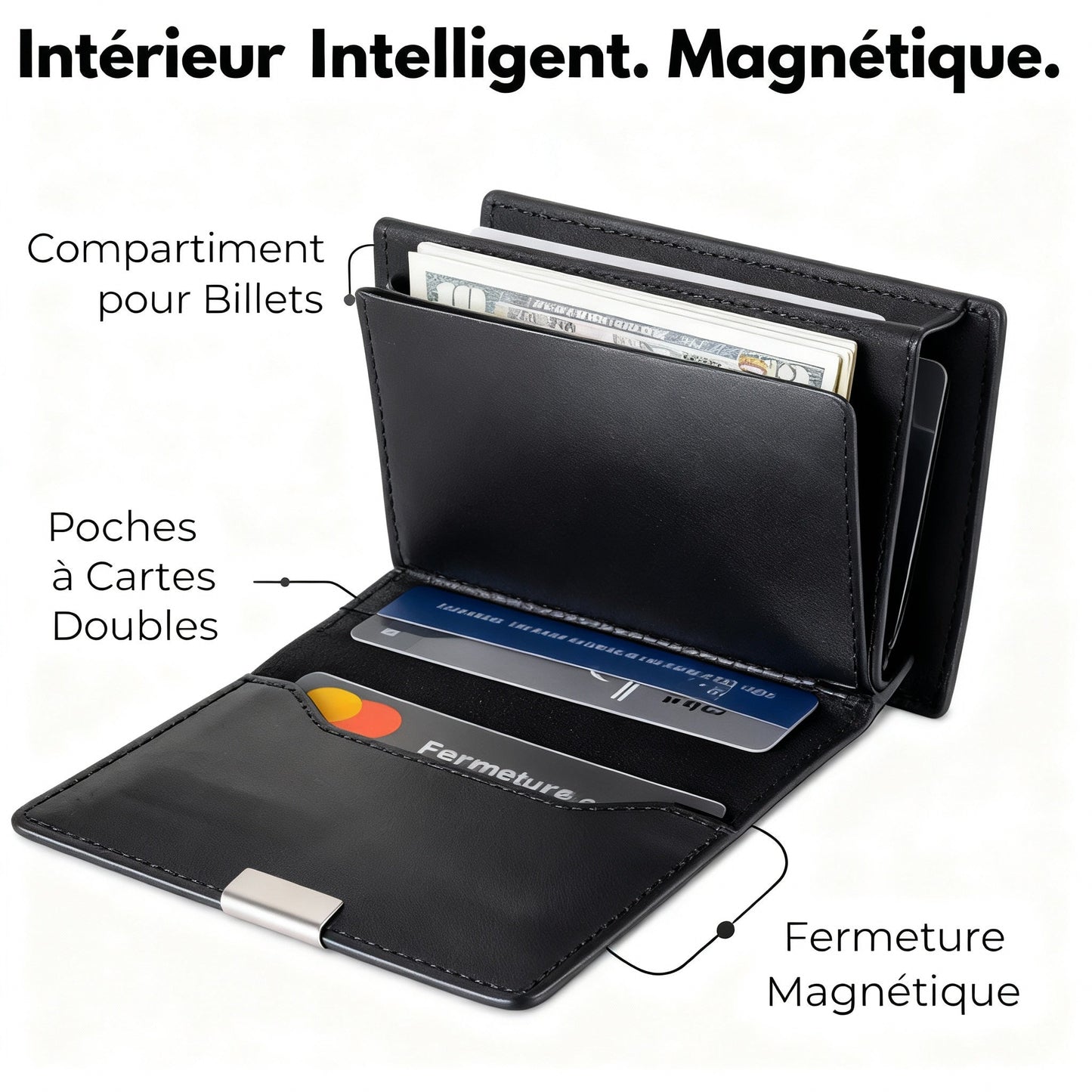 Wallet | Portefeuille en Cuir avec Locker & Saut